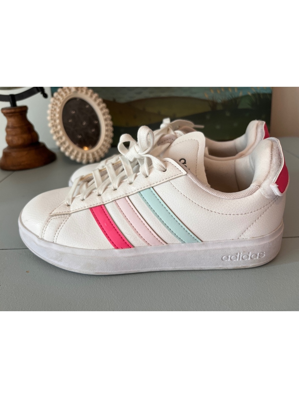 Adidas Grand Court 2.0 Pastel Stripes Sneakers